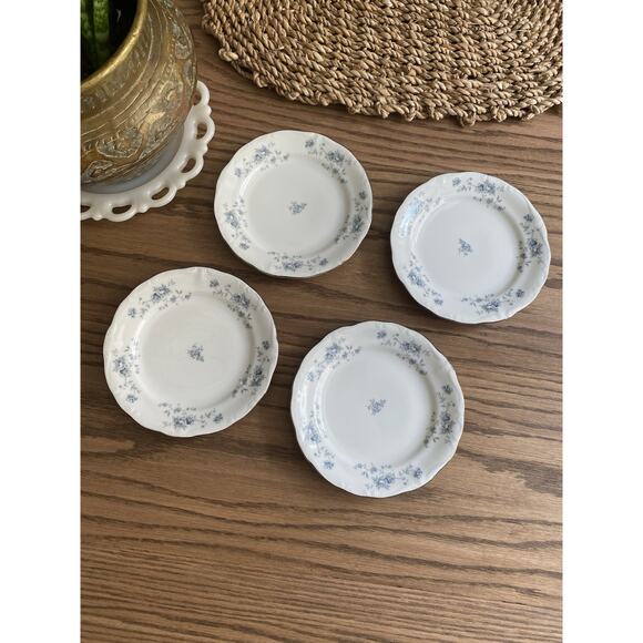 Johann Haviland Bavaria Germany Blue Garland Fine China 6.25" Dessert Plates (4) - Picture 1 of 3